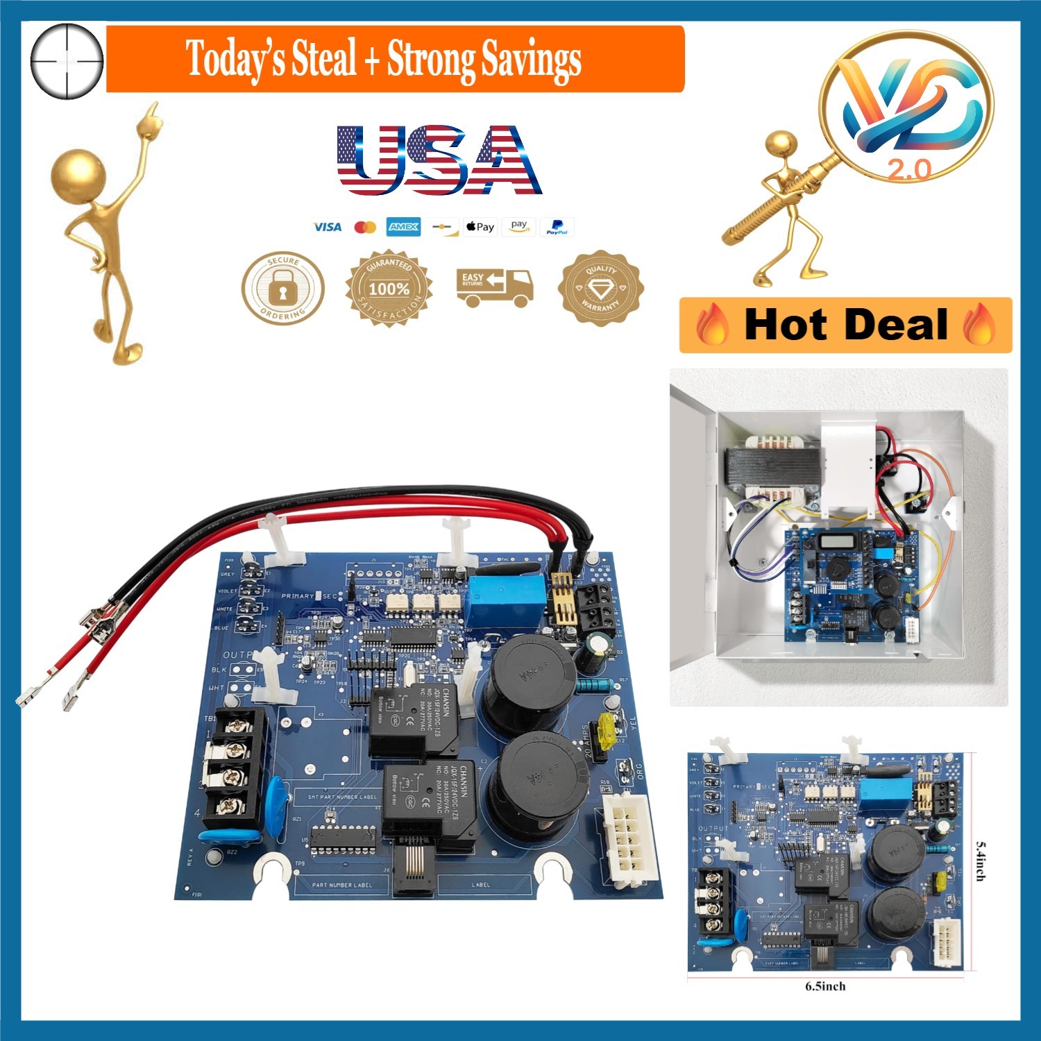 New GLX-PCB-RITE Main Circuit Board for Hayward Aquarite Salt Systems gallery