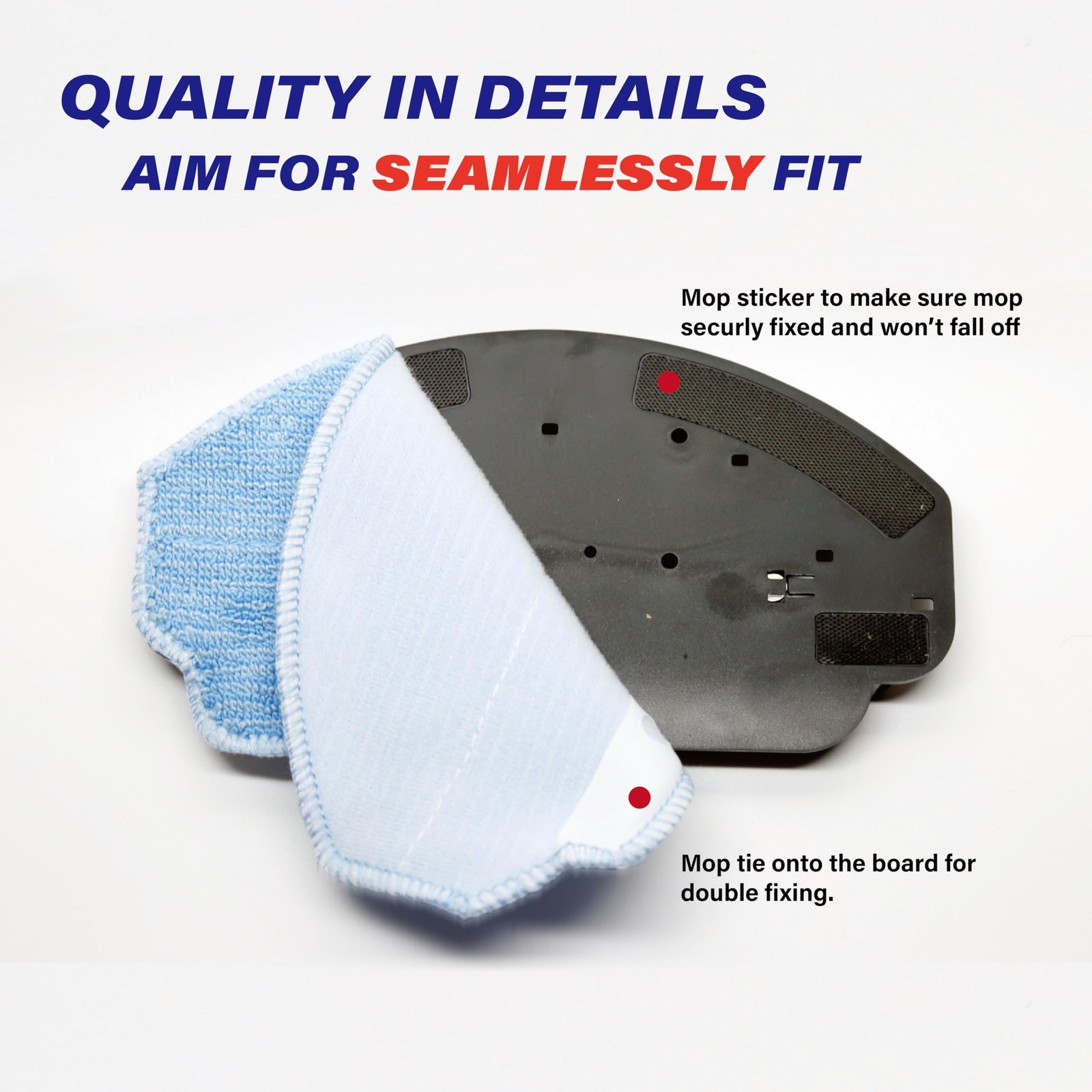 Robot Vacuum Mop Pads Replacement Parts Fit for MAMNV BR150/BR151, for ZCWA B... gallery