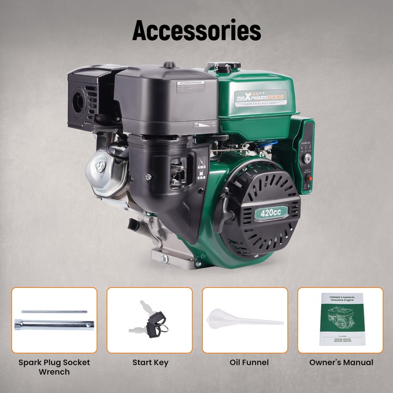 15HP 420cc Engine Motor Gasoline 4 Stroke Electric Start For Go-Kart Water Pump gallery