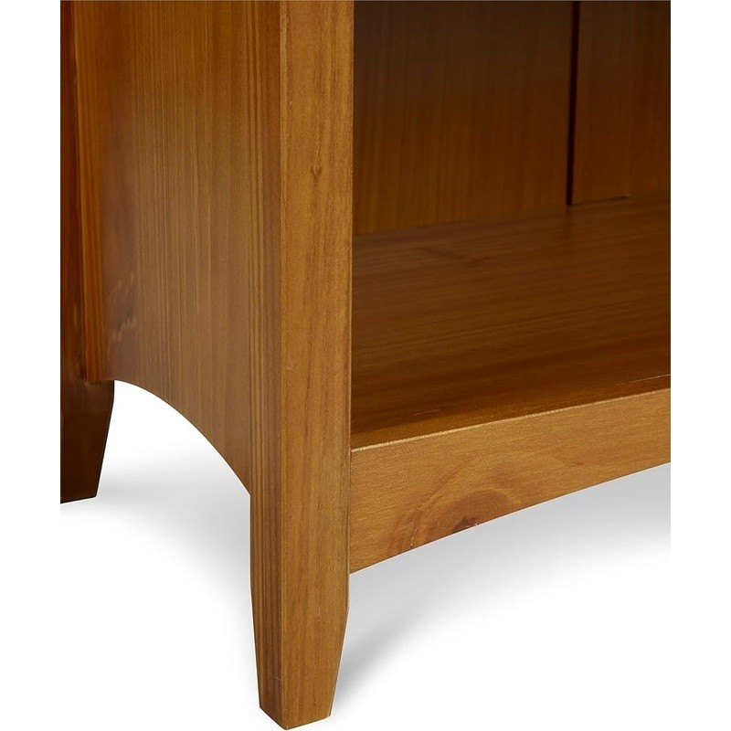 4 Shelf Bookcase Solid Wood Adjustable Shelving Closed Back Display Bookshelf gallery
