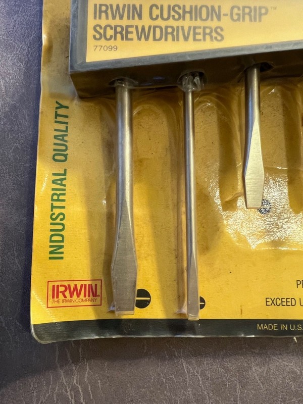 NEW OLD STOCK - 1989 IRWIN 6 PIECE CUSHION GRIP- SCREWDRIVER SET-FACTORY SEALED gallery