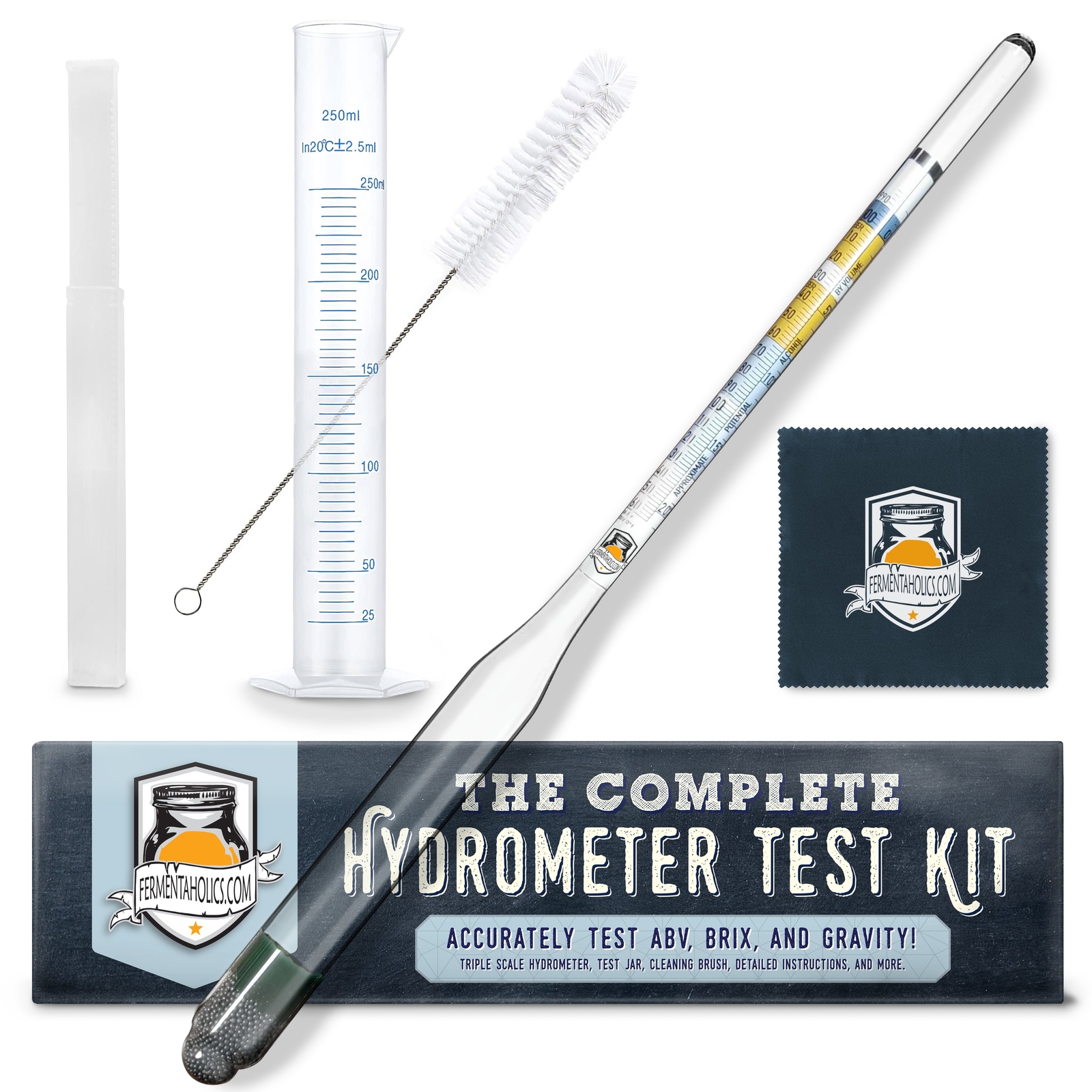 Fermentaholics Hydrometer Kit with Hydrometer, Plastic Test Jar Monitor ABV gallery