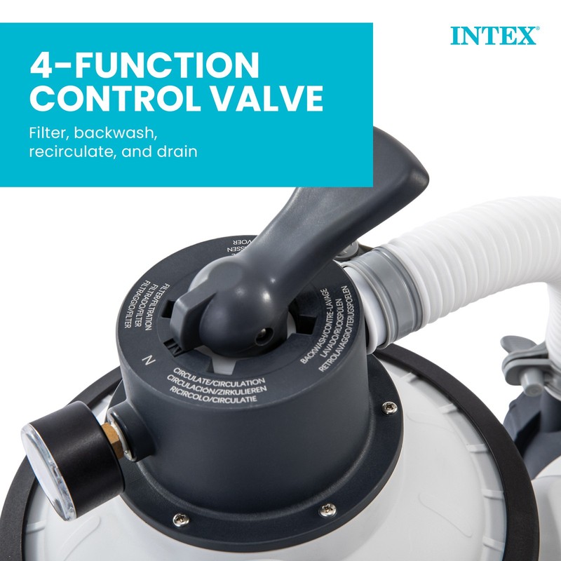 Intex Krystal Clear Sand Filter Pump for 4,400 Gal Above Ground Pools (Open Box) gallery