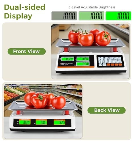 Price Computing Kitchen Scale Dual-Sided Display 88lb Rechargeable gallery