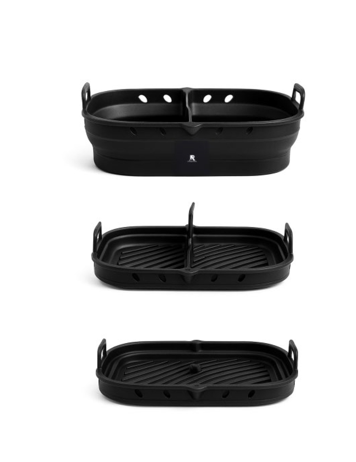 2 Pack Reusable Silicone Square Air Fryer Liner with Detachable Divider BPA Free gallery