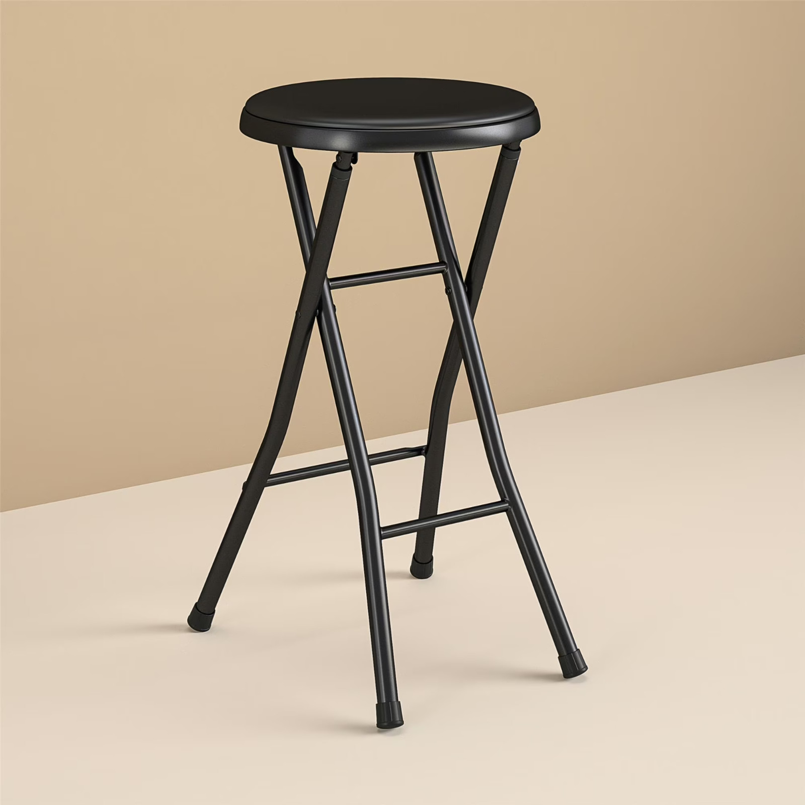 Mainstays 24" Vinyl Padded Folding Stool, Black gallery