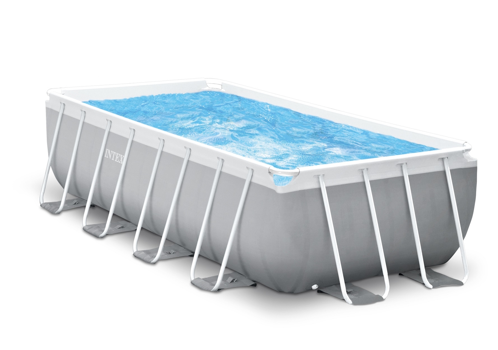 Intex 16ft X 8ft X 42in Prism Frame Rectangular Pool Set with Filter Pump Ladder gallery