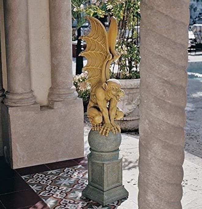 Gargoyle Garden Statue Large Outdoor Vintage Medieval Gothic Style Sculpture gallery