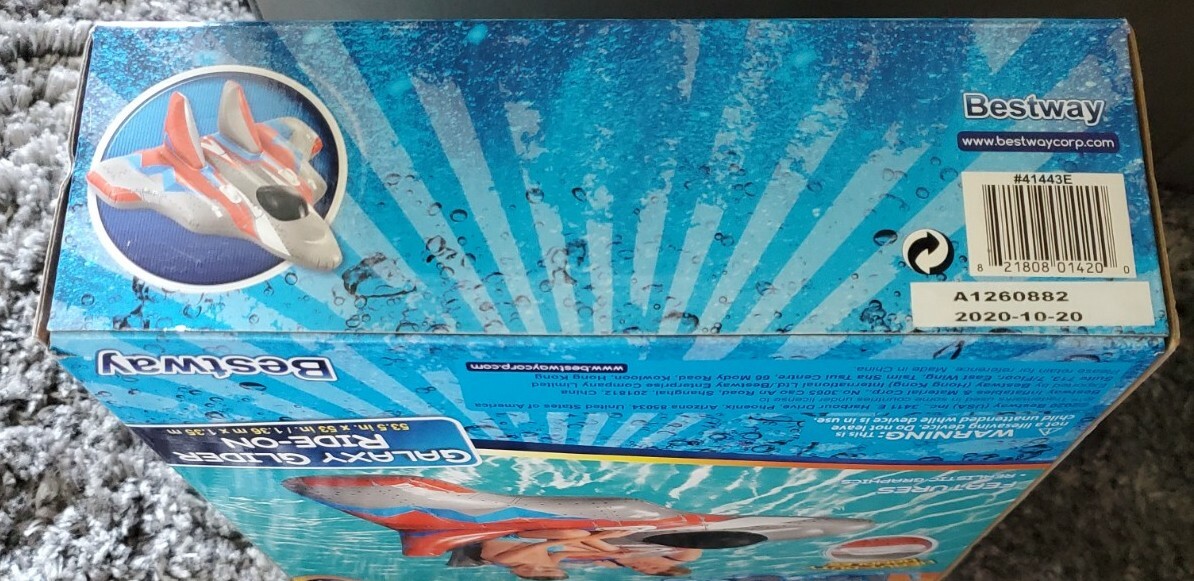 H2OGO! Galaxy Glider Ride-On Pool Swimming Float Kids Inflatable Toy Water Float gallery