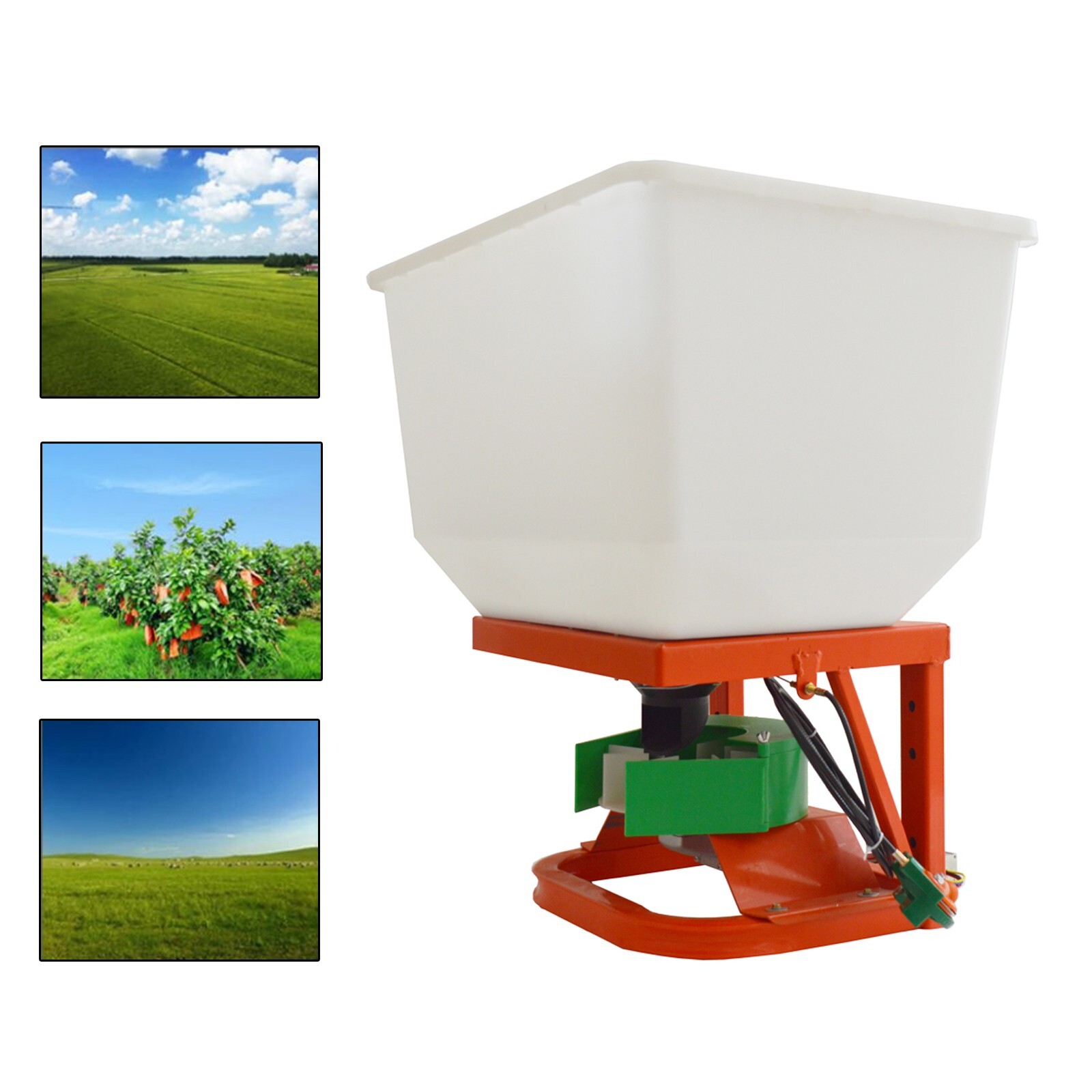 Electric Broadcast Spreader Fertilizing Machine Mounted To Tractor/ATV 265lbs gallery
