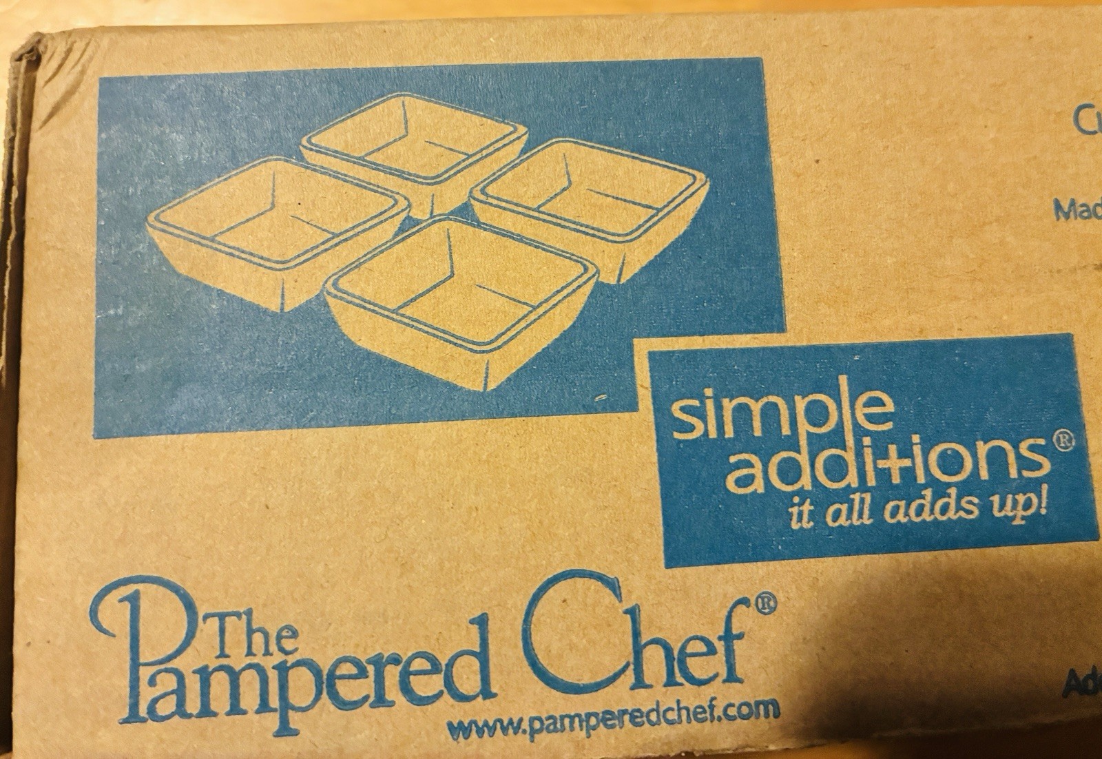Pampered Chef Simple Additions Petite Squares Dipping Bowls 1990 Square MPN gallery