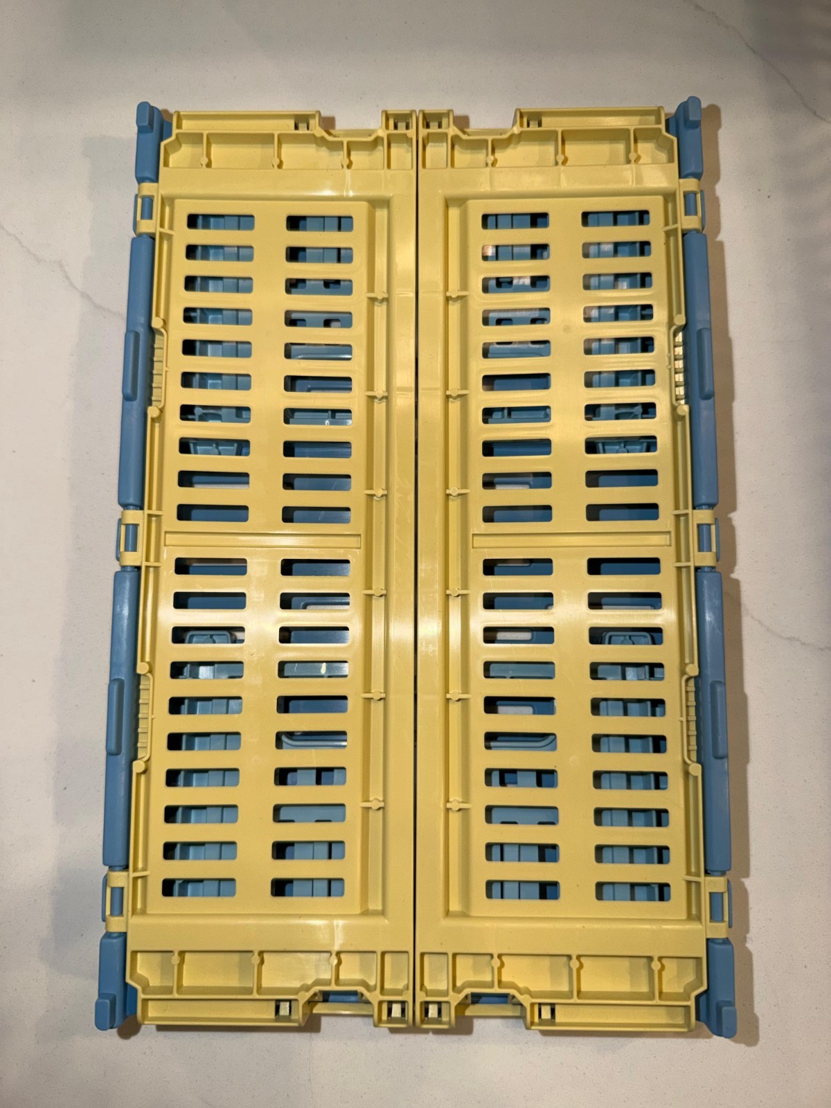 HAY Design Recycled Color Crate Storage Bins - Small Lot of 10 - Blue/Yellow NEW gallery
