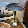Mushroom Table Lamp Chrome Silver Tone 14” Space Age Touch Control 2 Levels gallery