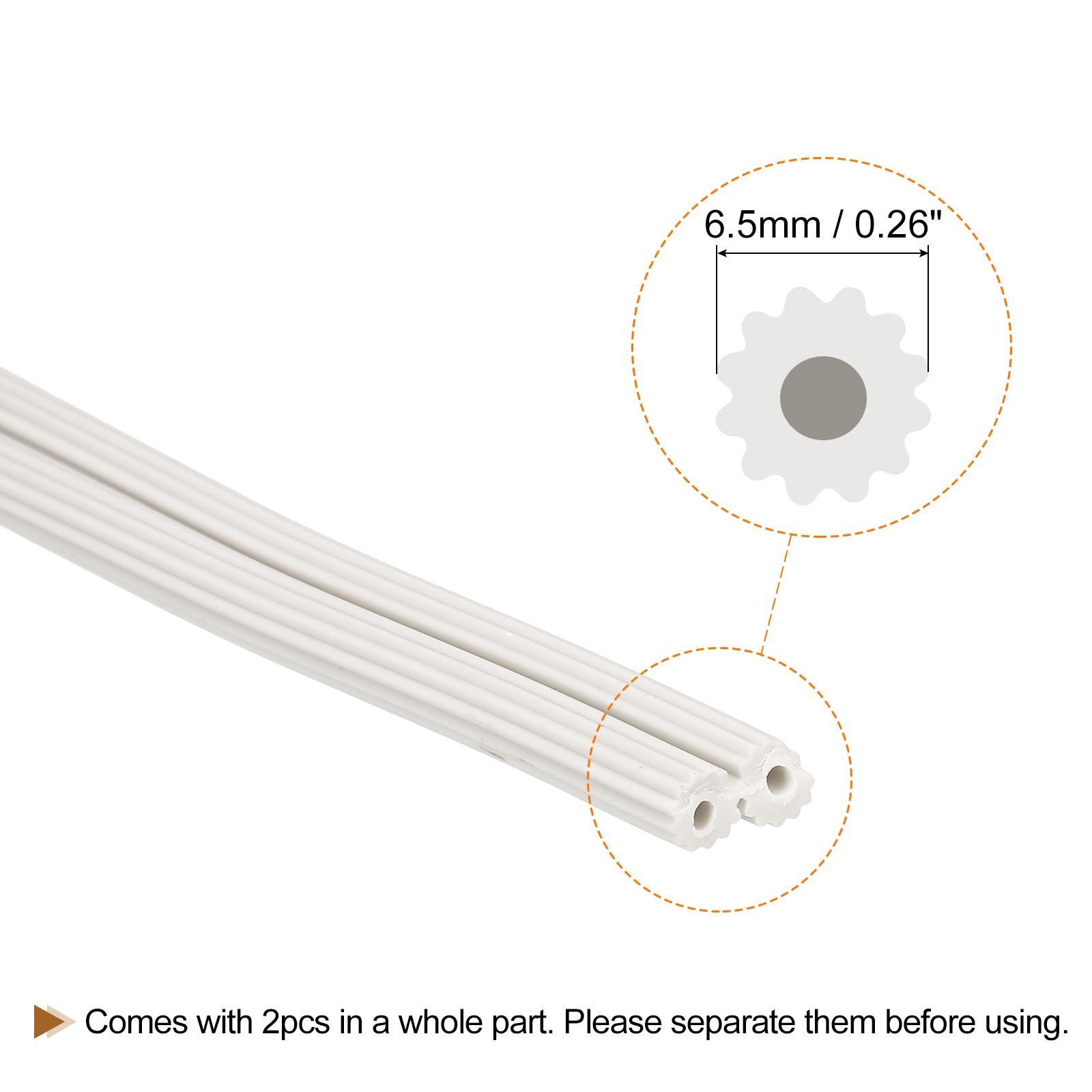 Screen Spline, 5M/16.4Ft Silicone Window Sealing Strip, 6.5mm OD White gallery