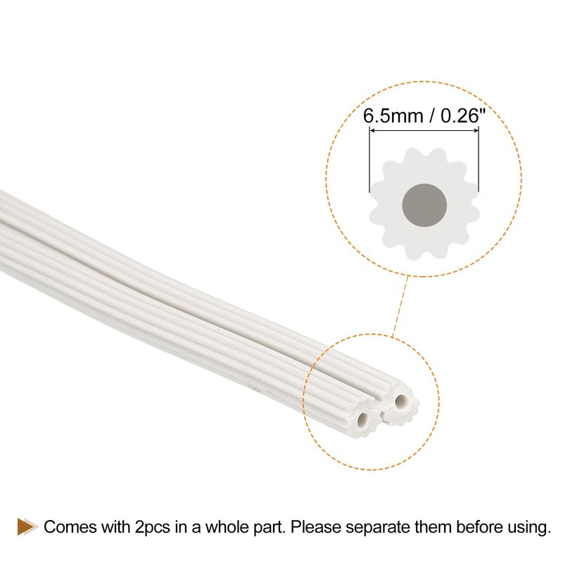 Screen Spline, 5M/16.4Ft Silicone Window Sealing Strip, 6.5mm OD White gallery