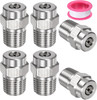 6 Pack Surface Clean Tips - 15 Degree 1/4" NPT Male Pressure Washer Nozzles Clea gallery