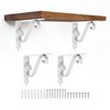 4 Pcs Decorative Shelf Brackets, 150mm/6 Inch Floating Shelf Brackets, White gallery