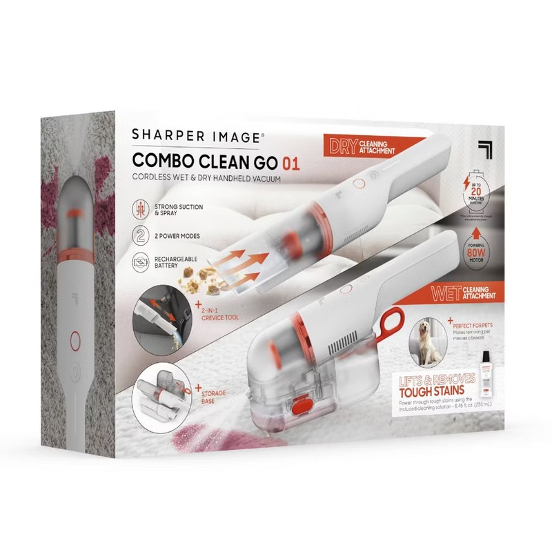 Sharper Image Cordless Handheld Vacuum with Spot Cleaner Attachment Gray/White gallery