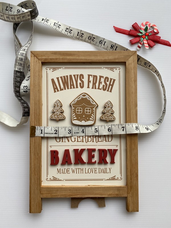 "Always Fresh Gingergread Bakery" Christmas Sign Table Top by Ashland NEW gallery