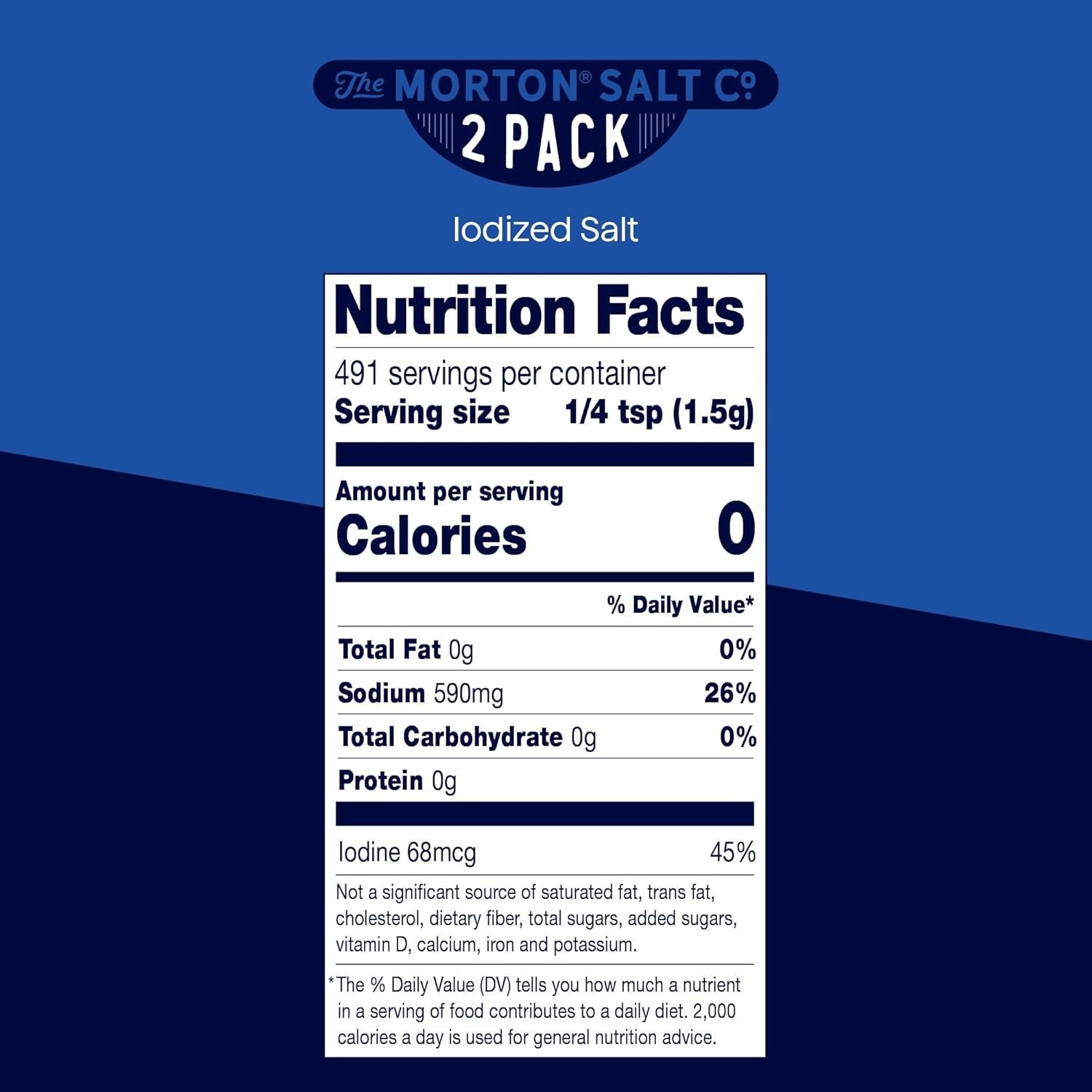 Morton Iodized Salt Round Cans All-Purpose, 26 Ounce (Pack of 2) … gallery
