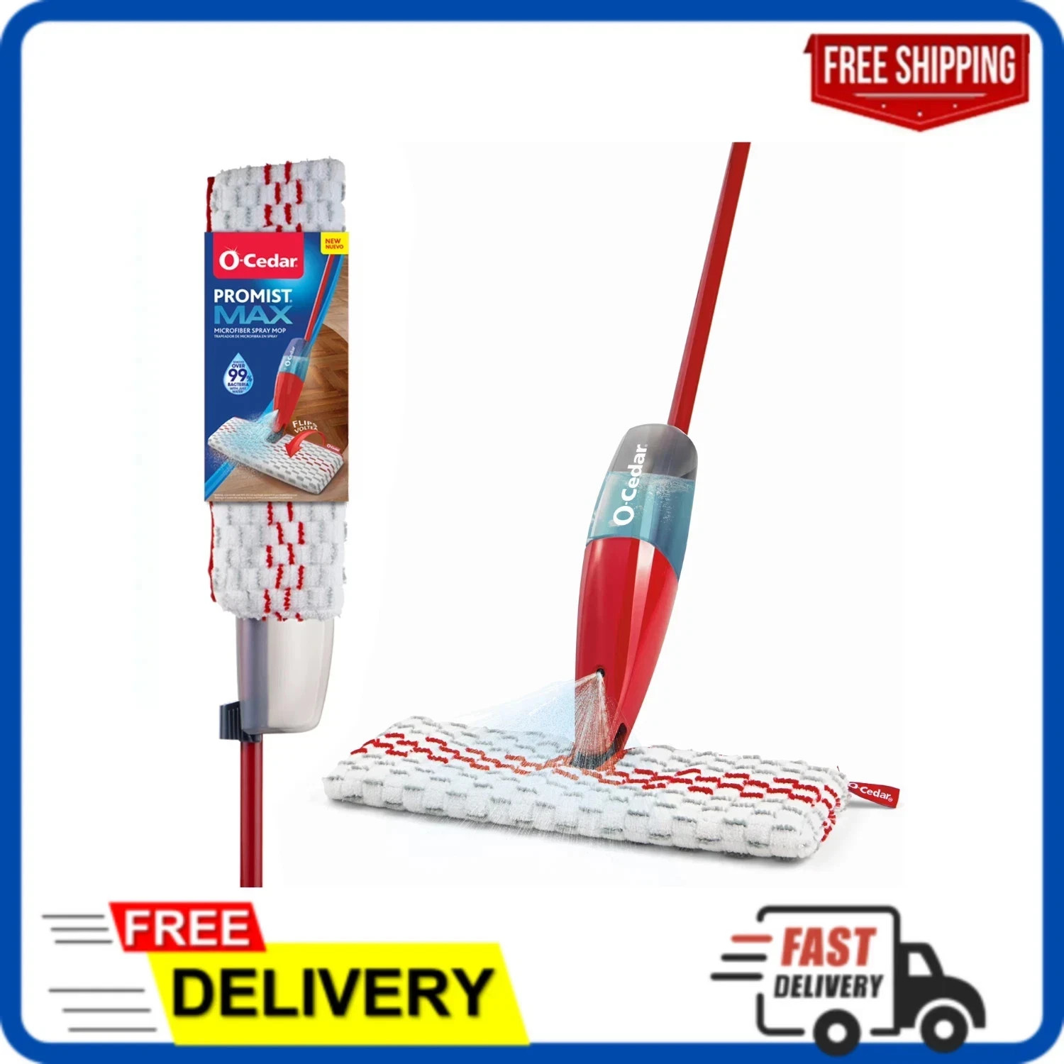 O-Cedar ProMist MAX Microfiber Spray Mop- Fast Shipping- New gallery