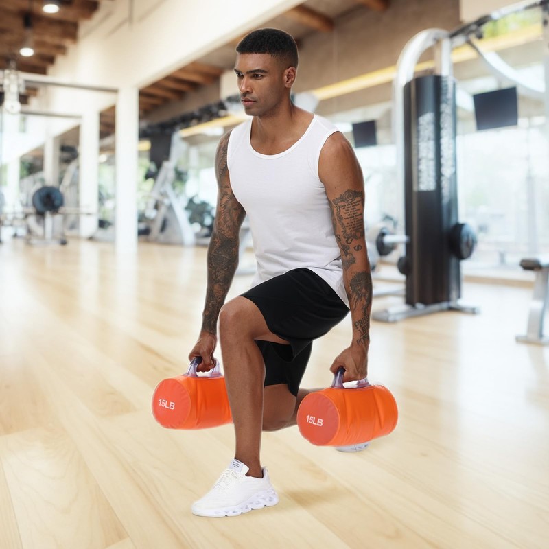 DEIRIS Water Dumbbells Filled Training Travel Weights Set Adjustable 4-30 LBS gallery