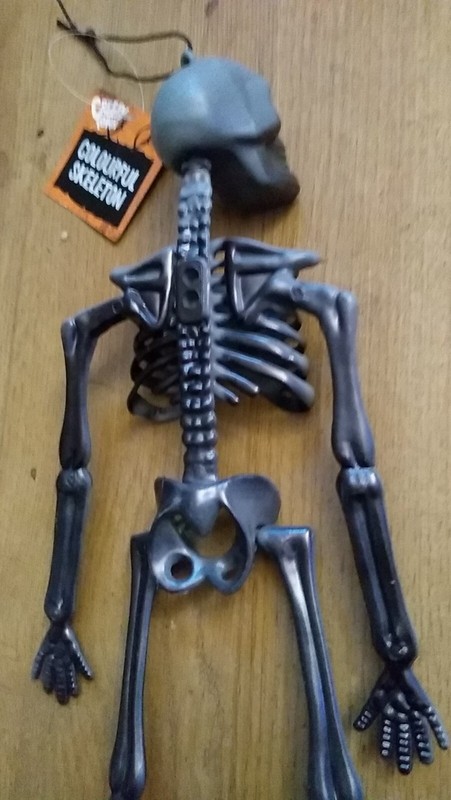 SKELETON black Hanging Plastic 32x15x5.5cm New Funky Fun Decoration gallery