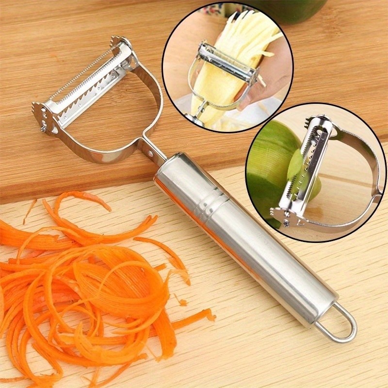Multi-Functional Stainless Steel Vegetable Peeler, Julienne Cutter & Slicer gallery