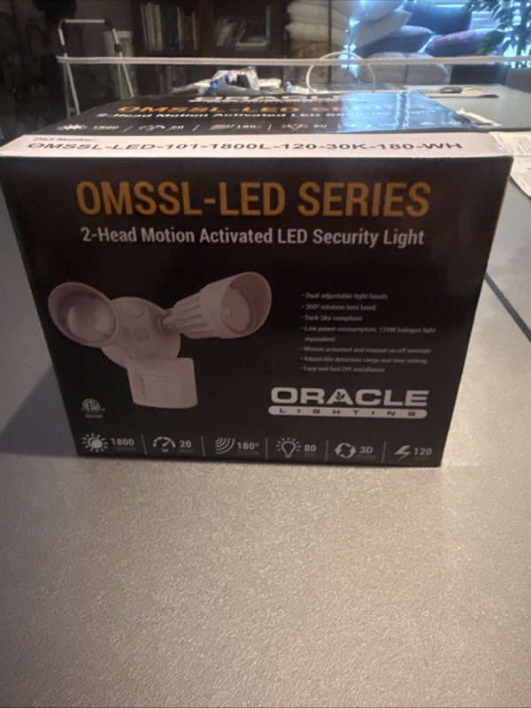 Oracle Lighting 2 Head Motion Activated LED Security Light White LED Aluminum gallery