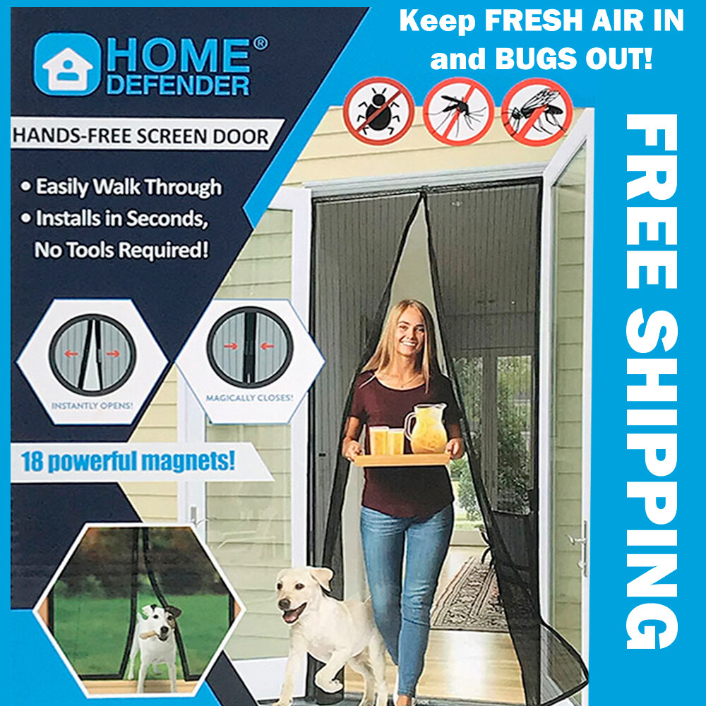Pet Friendly No Tools Required Mesh Magnetic Door Hands Free Screen gallery