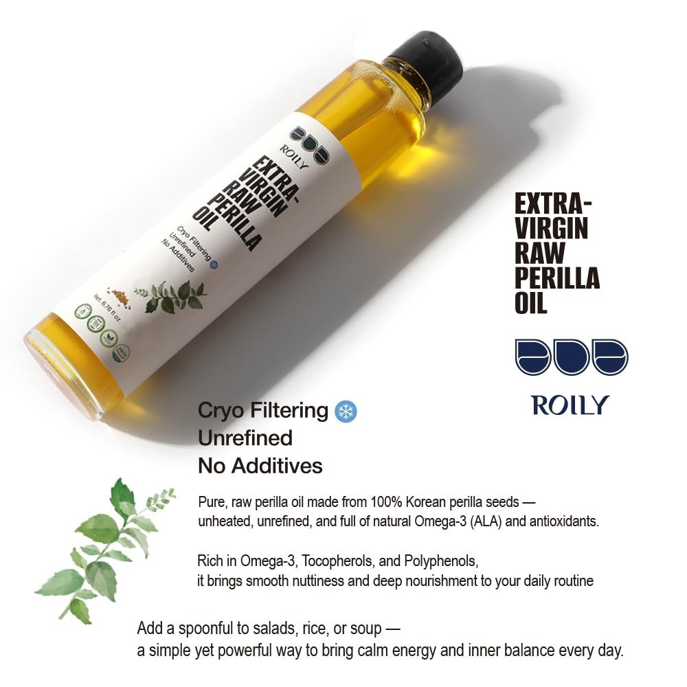 Cold Pressed Raw Perilla Oil, 6.76 Fl Oz 200ml, 100% Pure Perilla Seed Oil, K... gallery