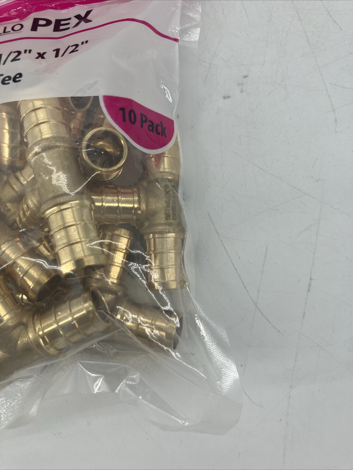 Apollo 1/2 in. Brass PEX-B Barb Tee Model # APXT1210PK (10 Count) Ships Fast gallery