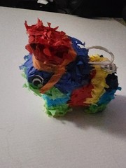 Multicolor Donkey Piñata Pull-String Party Decoration, Animals Theme, No Filling