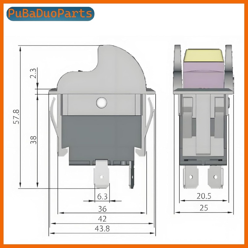 SW7B On-Off Toggle Switch 2 Prong, Replacement for Delta Table Saw, Drill Press, gallery