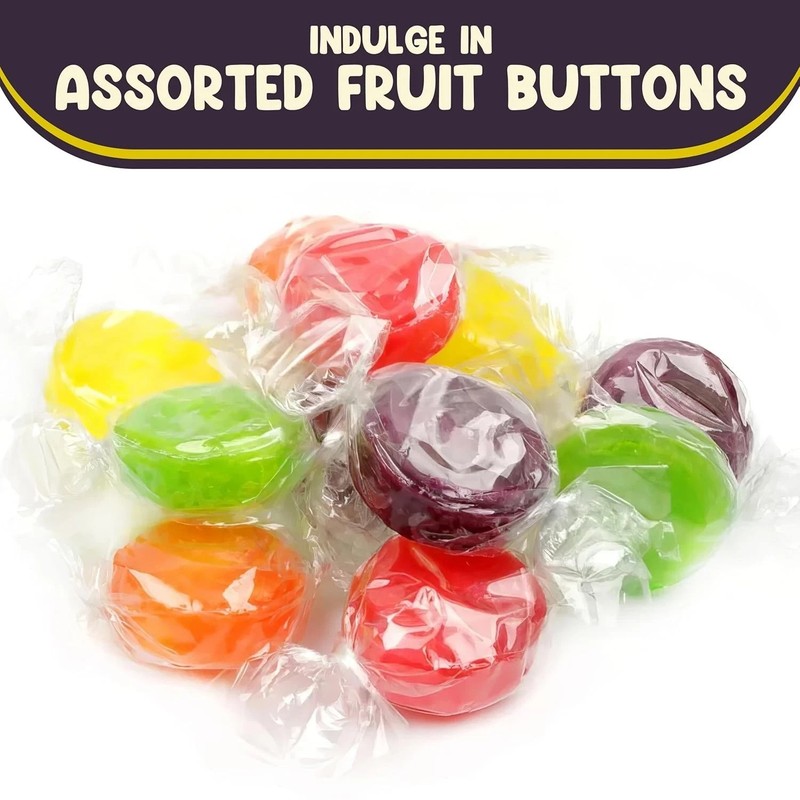 Assorted Fruit Flavored Buttons Discs, Bulk Nostalgia Hard Candy (5 Pounds) Sale gallery