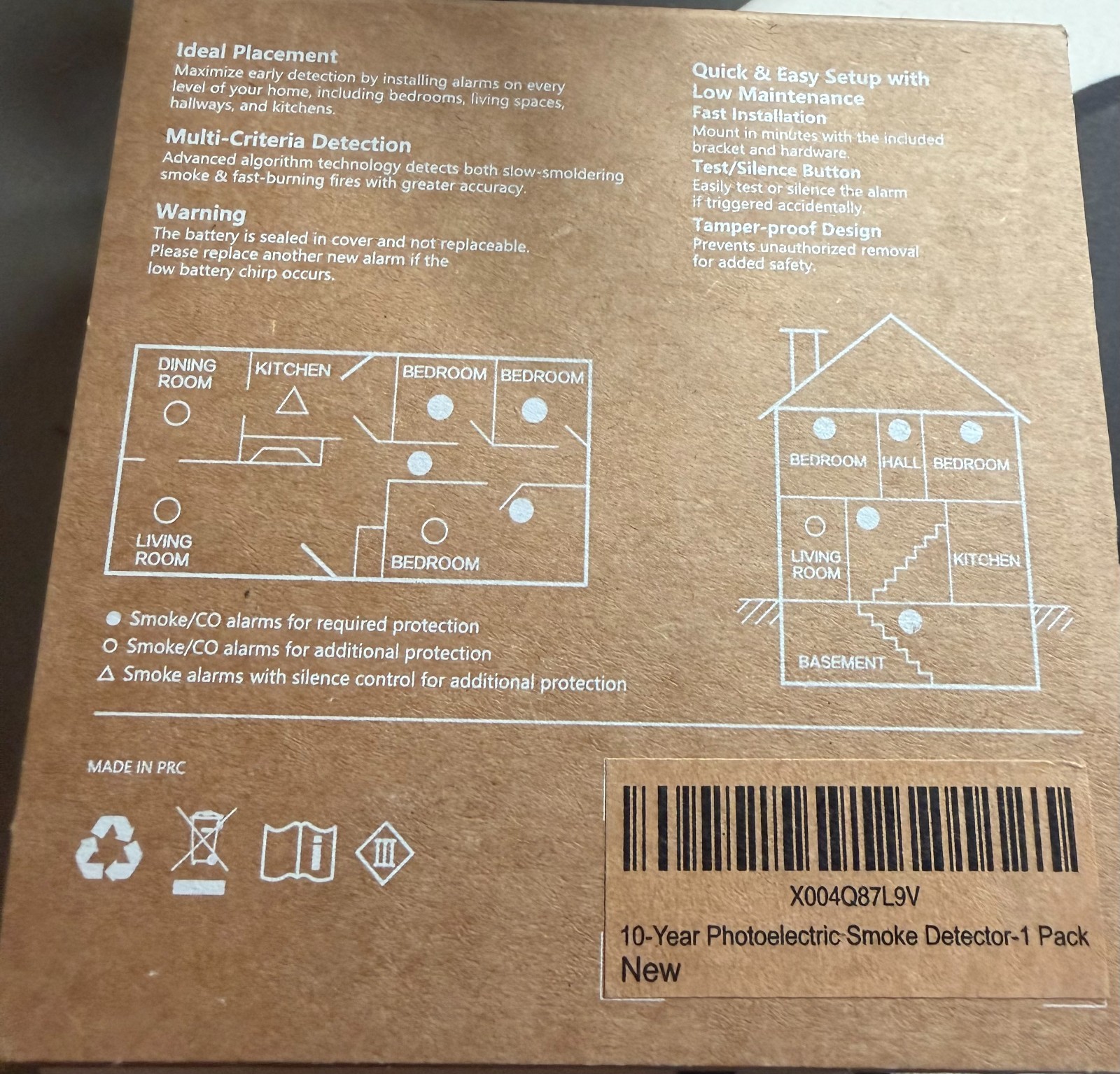 BRAND NEW/SEALED Intertek Photoelectric Smoke Alarm 1PC GS525A-MG gallery
