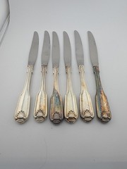 Oneida Classic Shell Stainless Flatware Dinner Knives Set Of 6