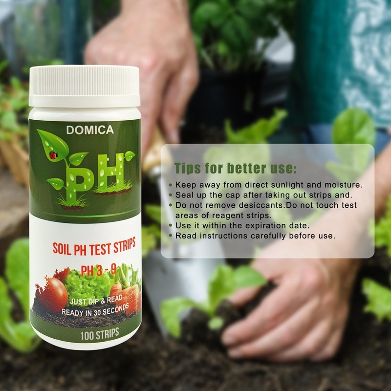 100 Soil pH Test Strips (pH 3-9) Testing Paper, Mud Tester for... gallery