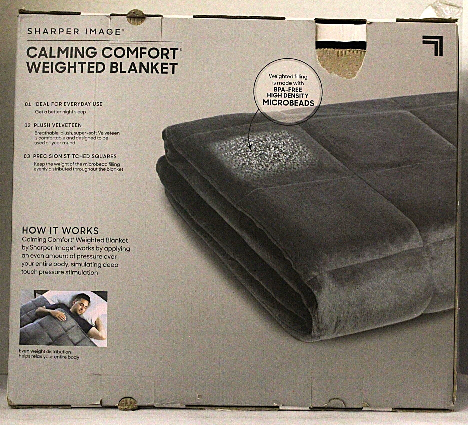 Sharper Image Calming Comfort Weighted Blanket (15 Pounds) 50" x 75" gallery