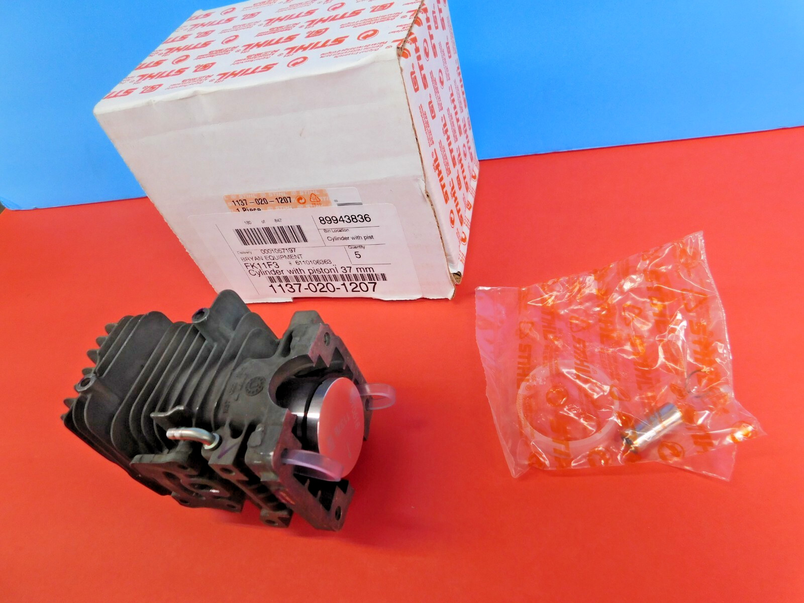 PISTON & CYLINDER 37MM FOR STIHL MS193T MS193TC CHAINSAW # 1137 020 1207--DR.133 gallery