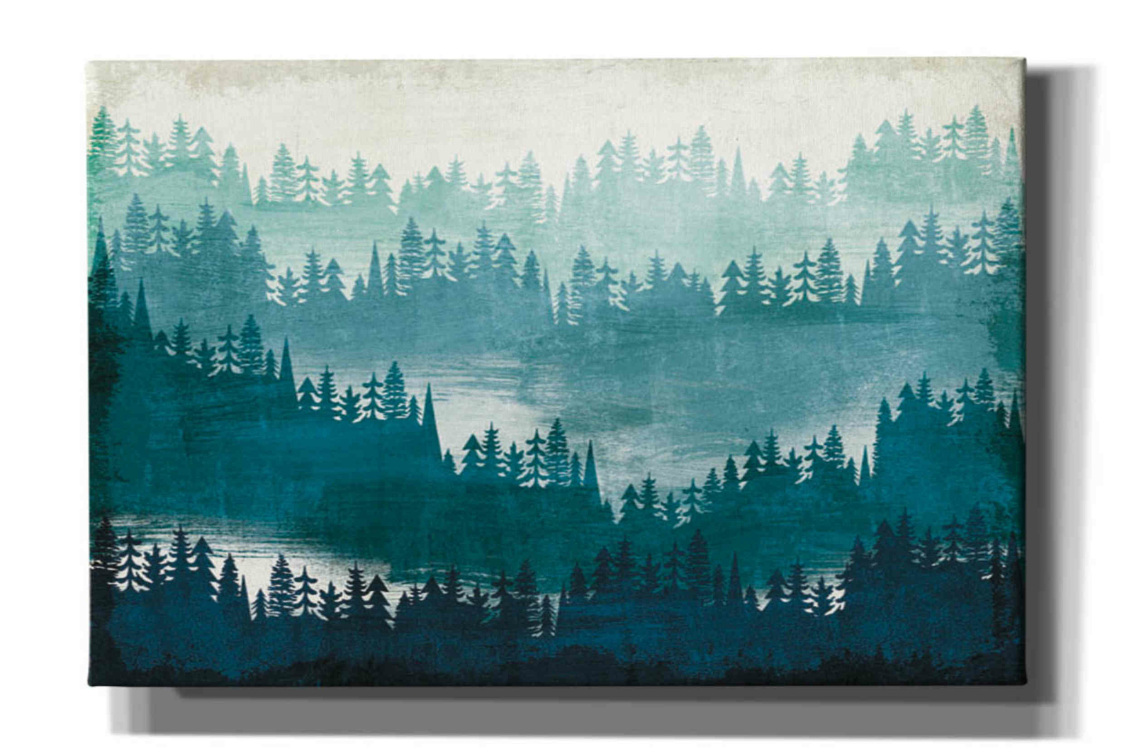 Epic Graffiti 'Mountainscape Blue' by Michael Mullan, Giclee Canvas Wall Art gallery