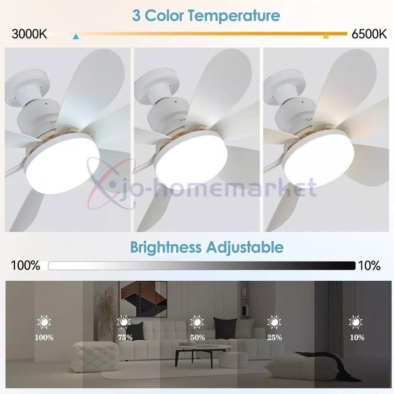 Socket Ceiling Fans with Lights and Remote- Socket Fan light with Dimmable Led gallery