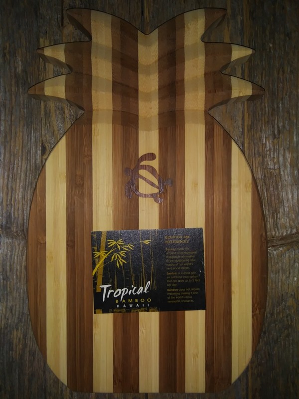 New Bamboo Cutting Board Pineapple Shaped Eco-Friendly Hawaiian Bar Kitchen Gear gallery
