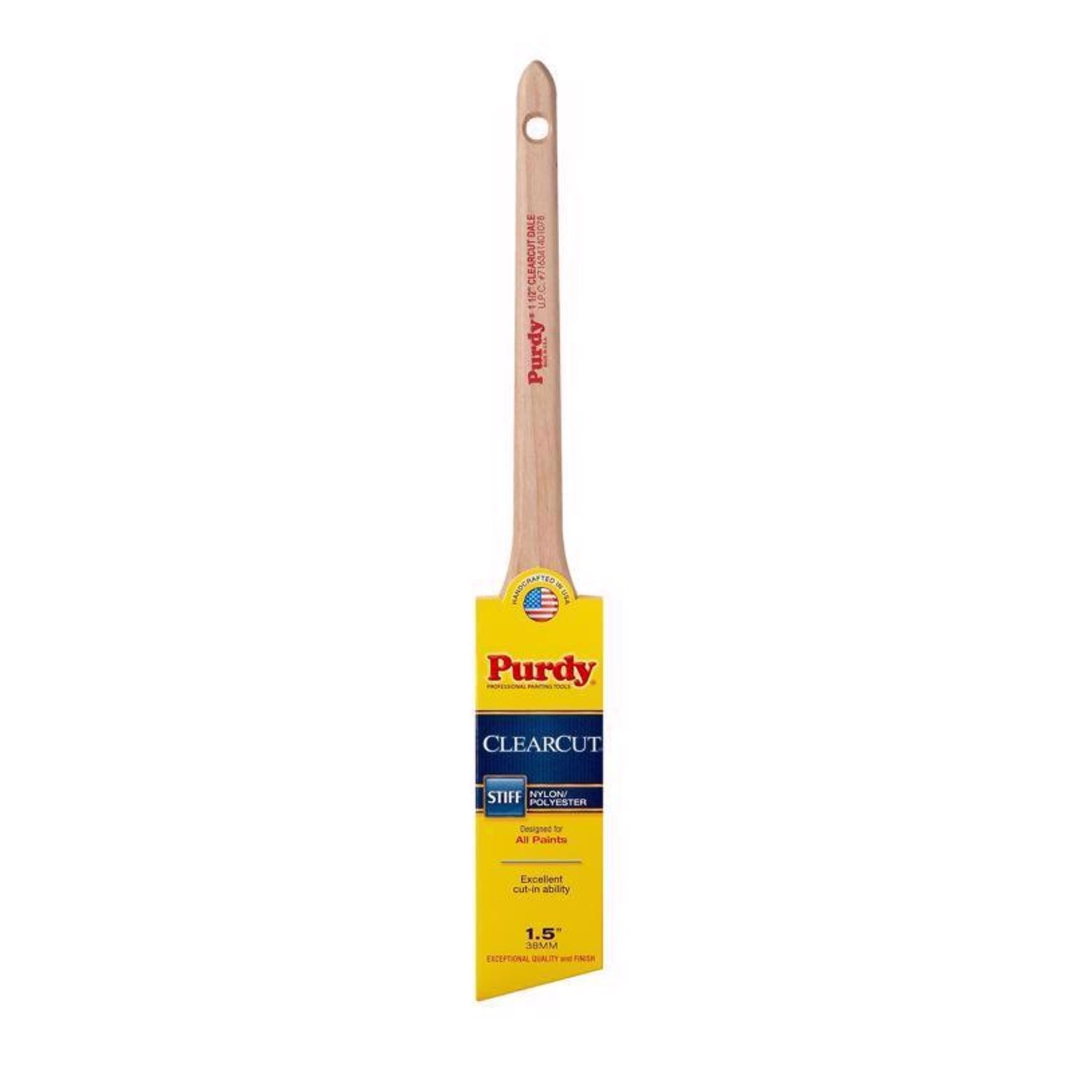 Purdy 144080115 Clearcut Nylon Polyester Angle Trim Paint Brush 1-1/2 W in. gallery