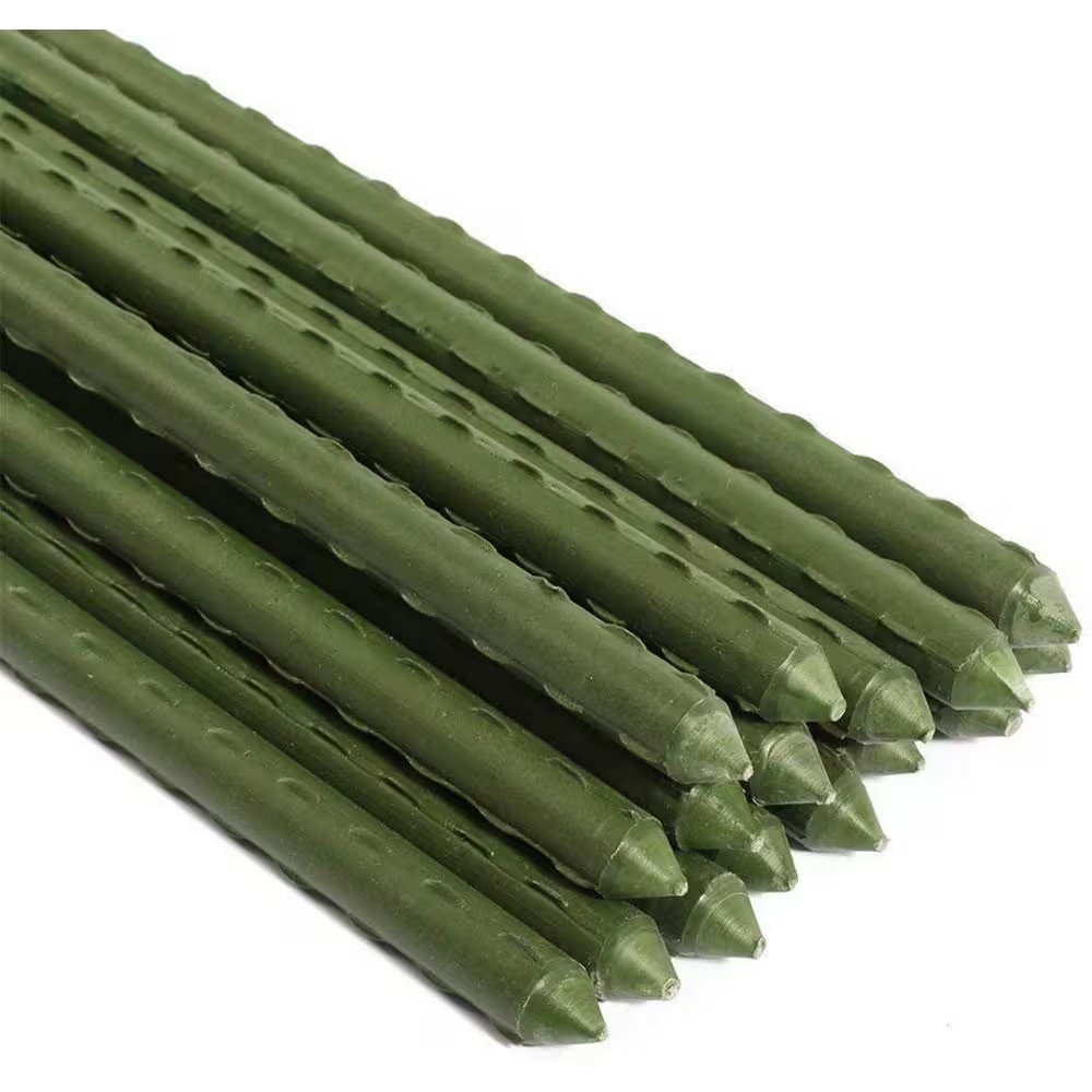 6 Ft. Sturdy Steel Garden Stakes Plastic Coated Plant Stakes for Climbing Plants gallery