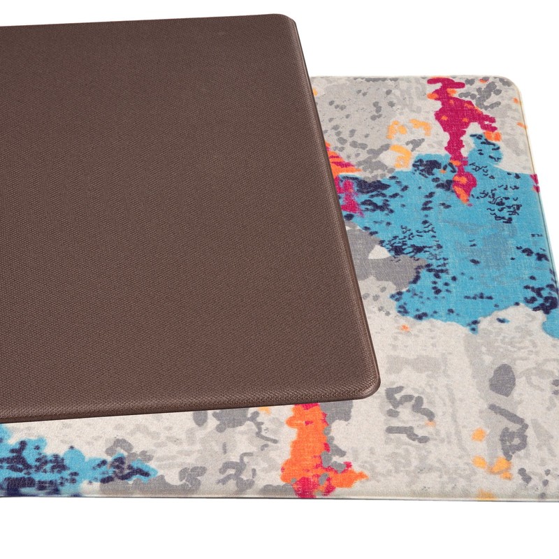 Rugshop Kitchen Mats Transitional Abstract Anti-Fatigue Standing Bath Mat 18x47 gallery