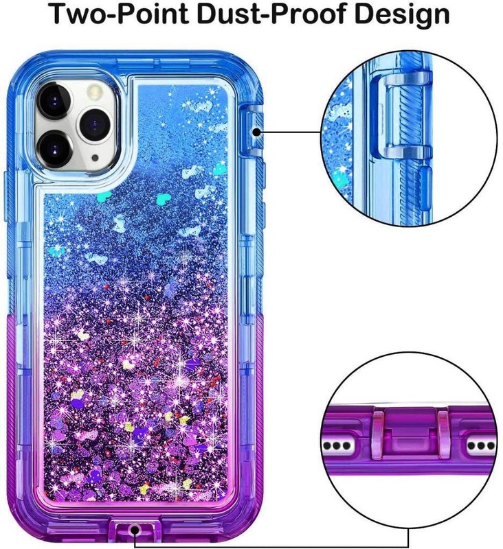 For iPhone 13 Pro Max 13 Mini 13 Shockproof Liquid Glitter Bling Heavy Duty Case gallery