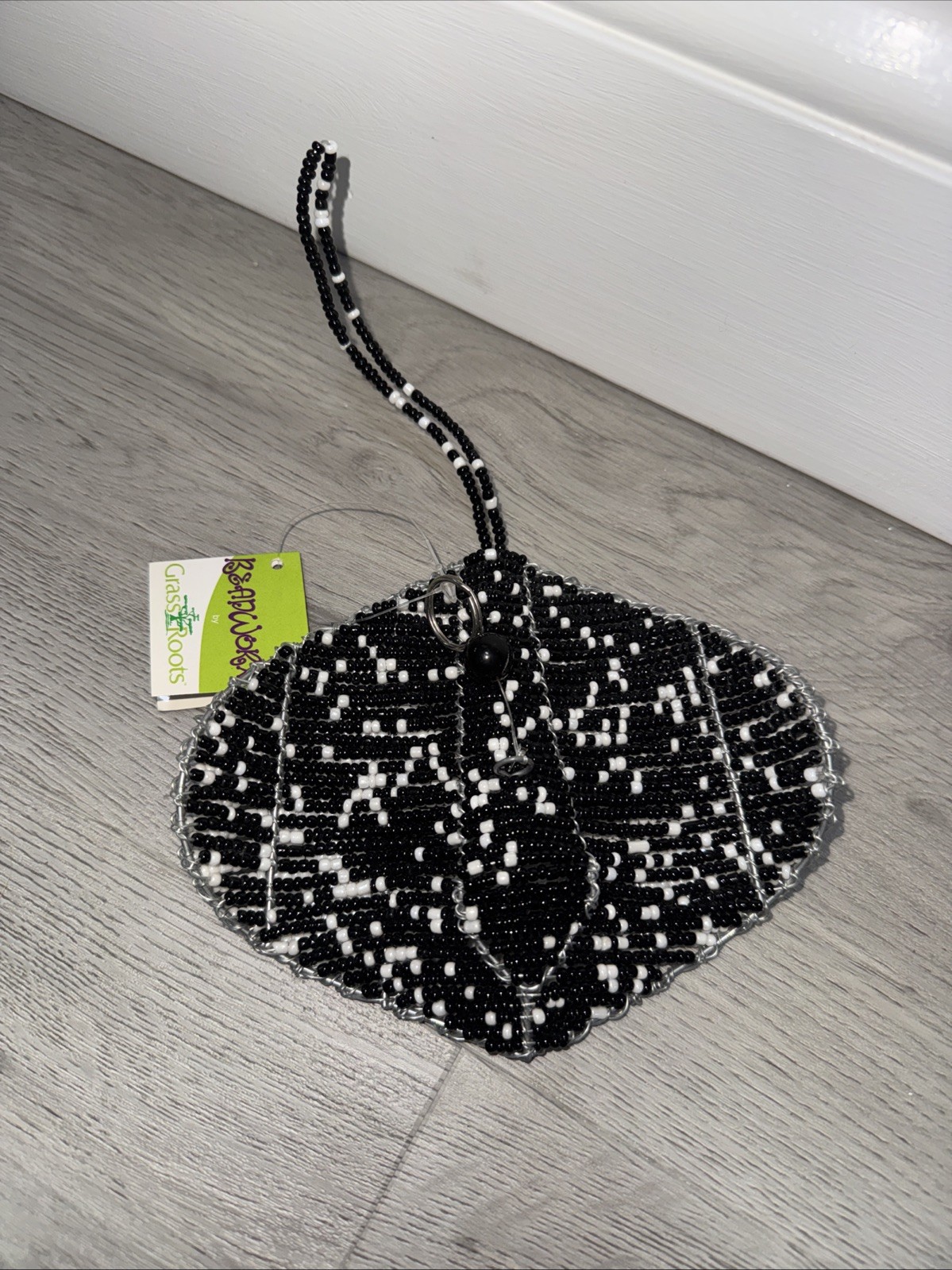 Beadworx : Hanging Stingray Baby Ray Cow Nose Bead Art Sculpture Coastal Decor gallery