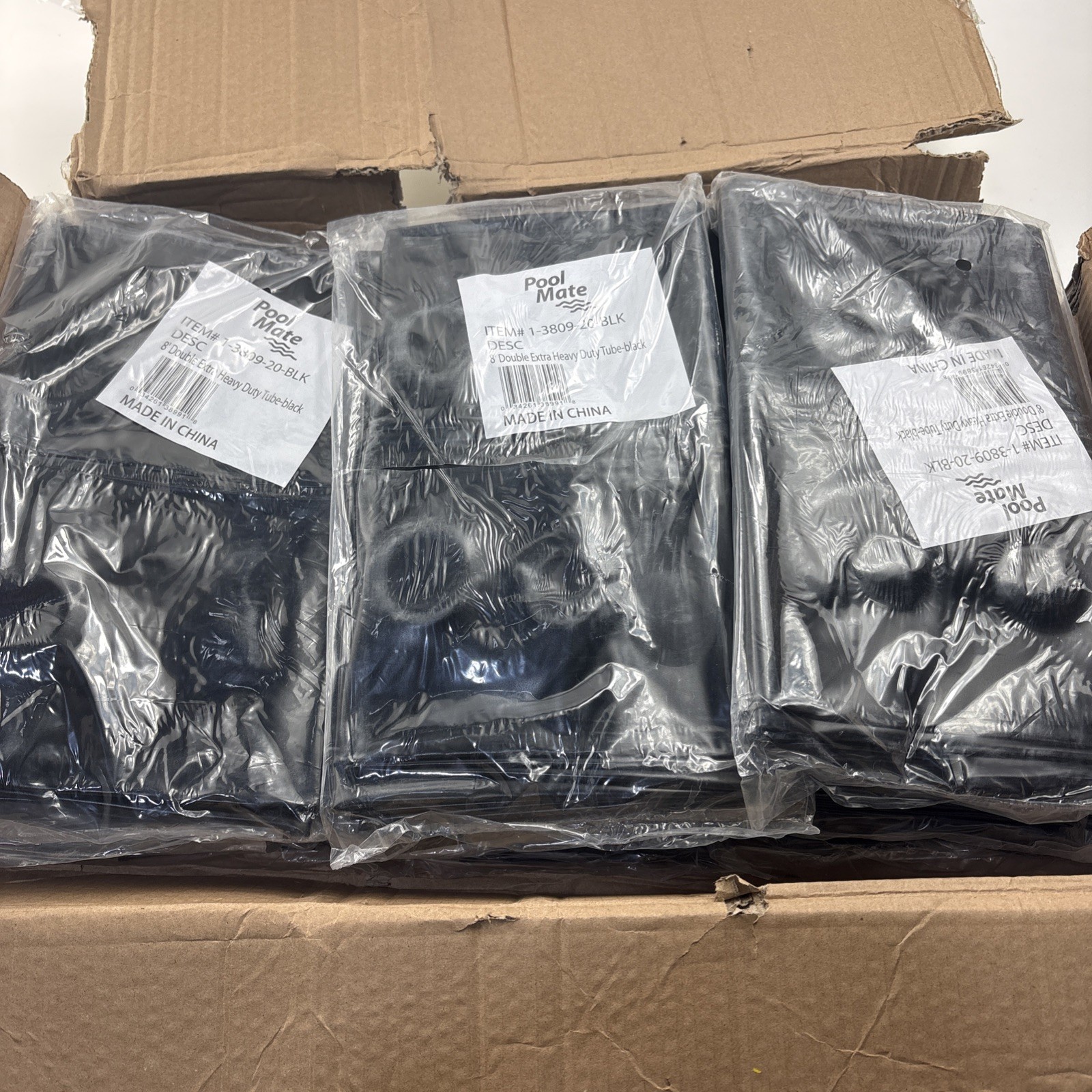 10 Pack - Pool Mate 8 ft Deluxe Black Double Chamber Pool Water Bags, .42 MM New gallery