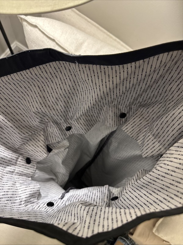 Vintage Lululemon Roll Up Black Backpack with Adjustable Straps 4